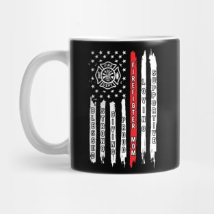 Firefighter Mom Flag Mug